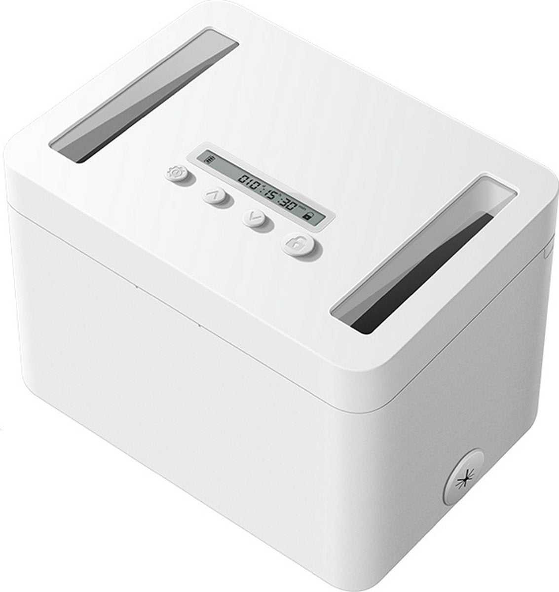 White Large Phone Safe with Timer Lock Focus Box Locking Box