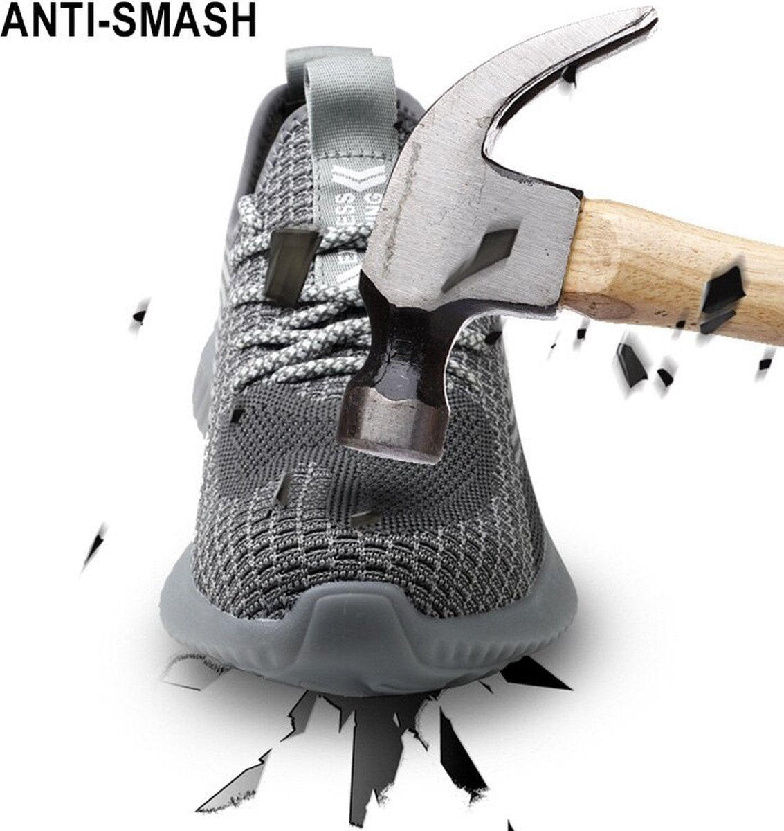 Safety shoes - 38 - S1P - Safety footwear - Women / Men - Work shoes for odd jobs - Shoes for work - Sneakers - Protective shoes - Anti-impact - Puncture-resistant sole - Anti-slip - Steel toe cap - Protective sole