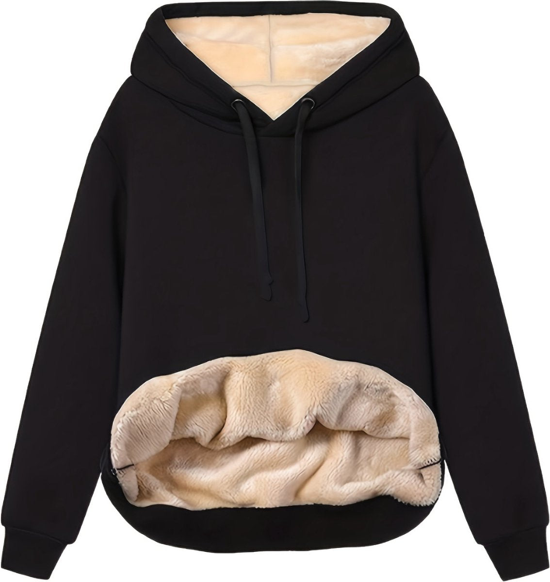 Hoodie Deken - Warme Trui Dames - Truien Dames - Fleece Trui - Winter - Wollen Trui Dames - Deken Met Mouwen - Hoodie Deken - Zwart - Maat XL