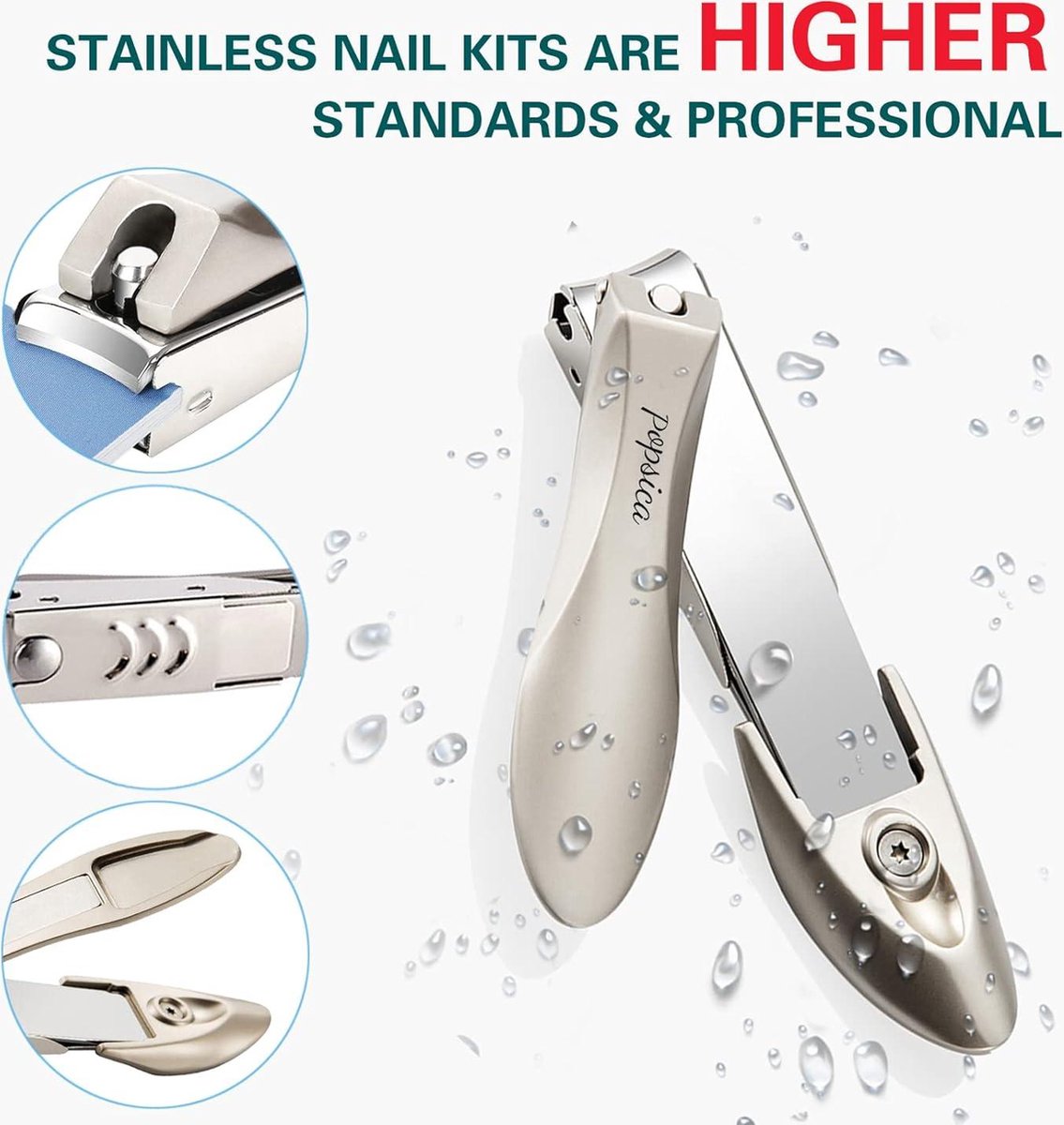 Heavy Duty nagelknipper - teennagelknipper voor ingegroeide nagels bij mannen - volwassenen - senioren (modern 9)