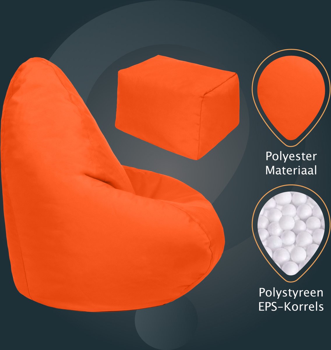 Bean Bag - High Back Kids Bean Bags - Children's armchair - Bean Bag Kids Playroom - Durable Gaming Bean Bag Chair with footrest - Indoor & Outdoor Bean Bag Lounge