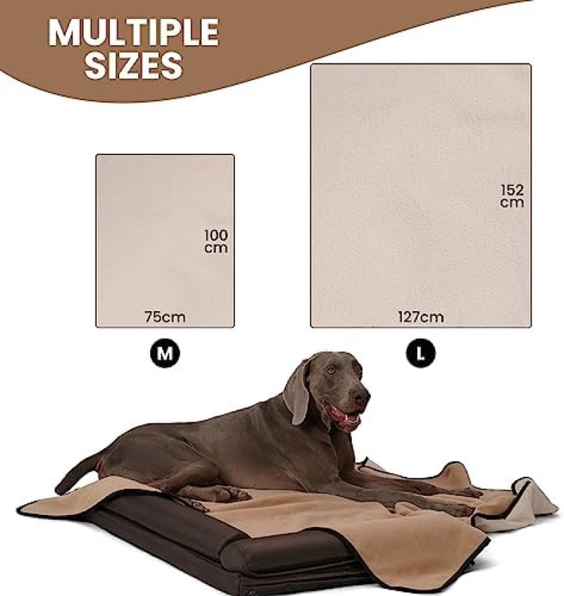Waterdichte Hondendeken, Plasdeken, Zachte Warme Absorberende Deken voor Hond Kat voor Sofa/Bank/Bed