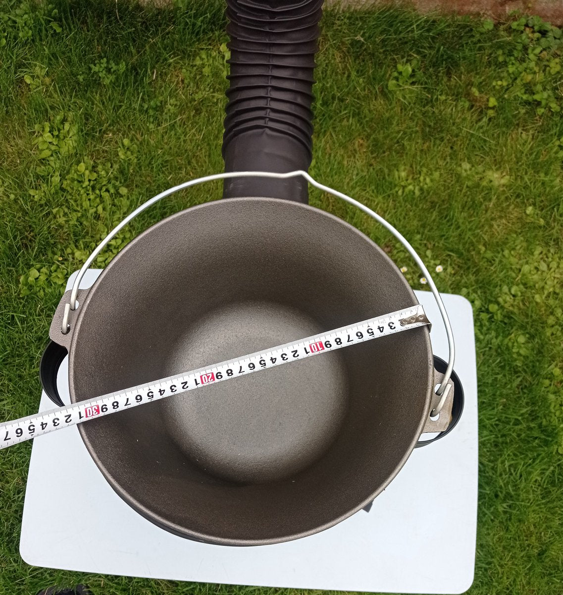 Outdoor cooking stove, CAST IRON COOKING POT Ø32!!!, Outdoor kitchen, Wood stove with cast iron pot. Hungarian kettle, Patio stove. Content 8L