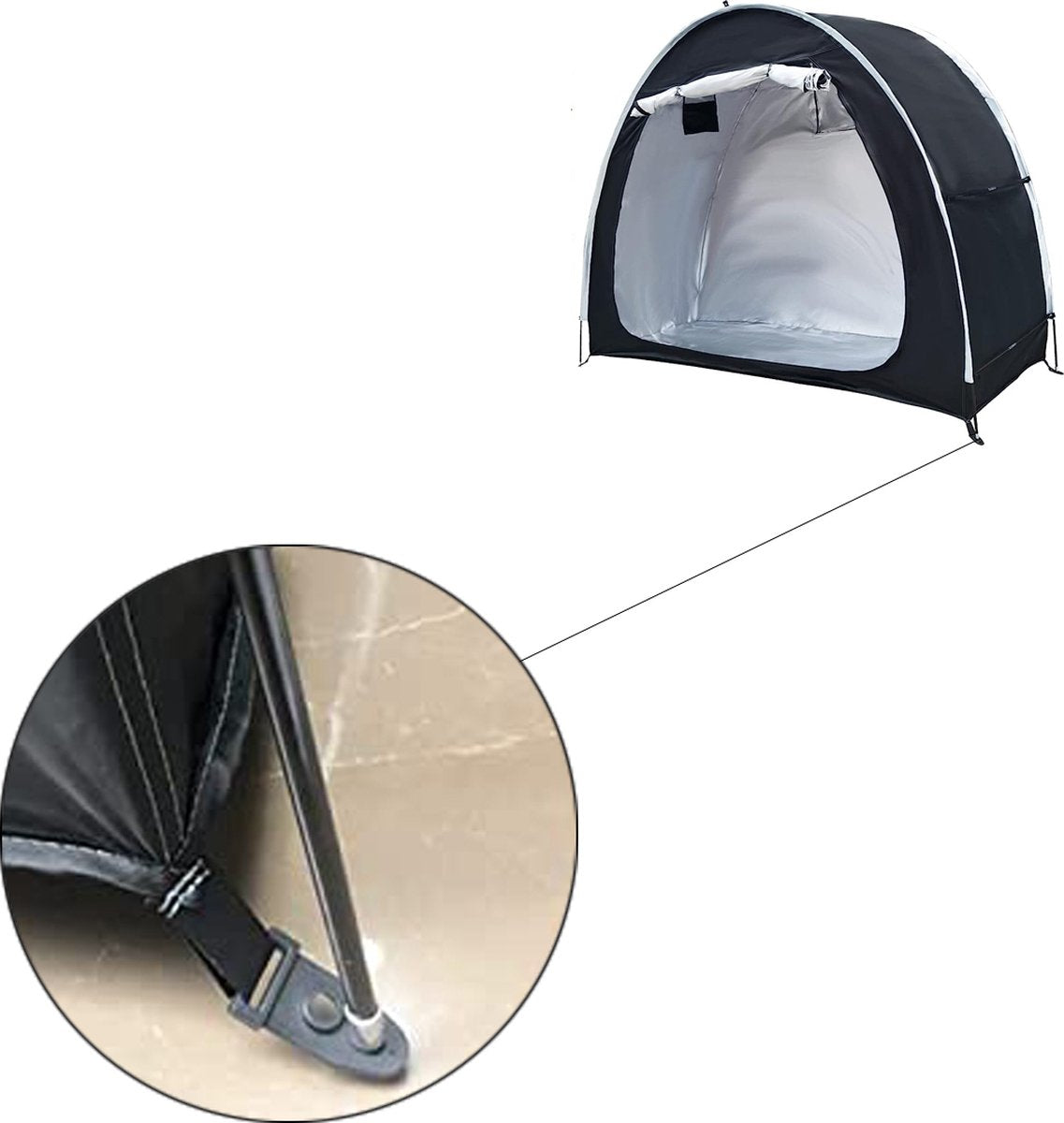 Bike Tent XL - Black - Mobile Bicycle Storage - Water-Repellent - Bicycle Protection - Bike Storage