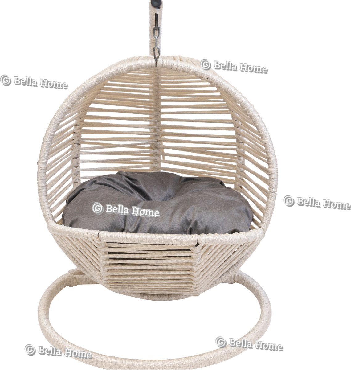 Bella Home Simba - Mini Hanging Chair - Cat - Dog - Cream - Grey cushion