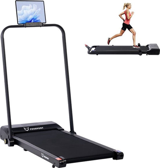 Treadmill with armrests - Foldable armrests - with wheels - walking or running - Walking band - Treadmill - Walking Pad - Adjustable speed - Installation-free - Display with training information - 1-12km/h