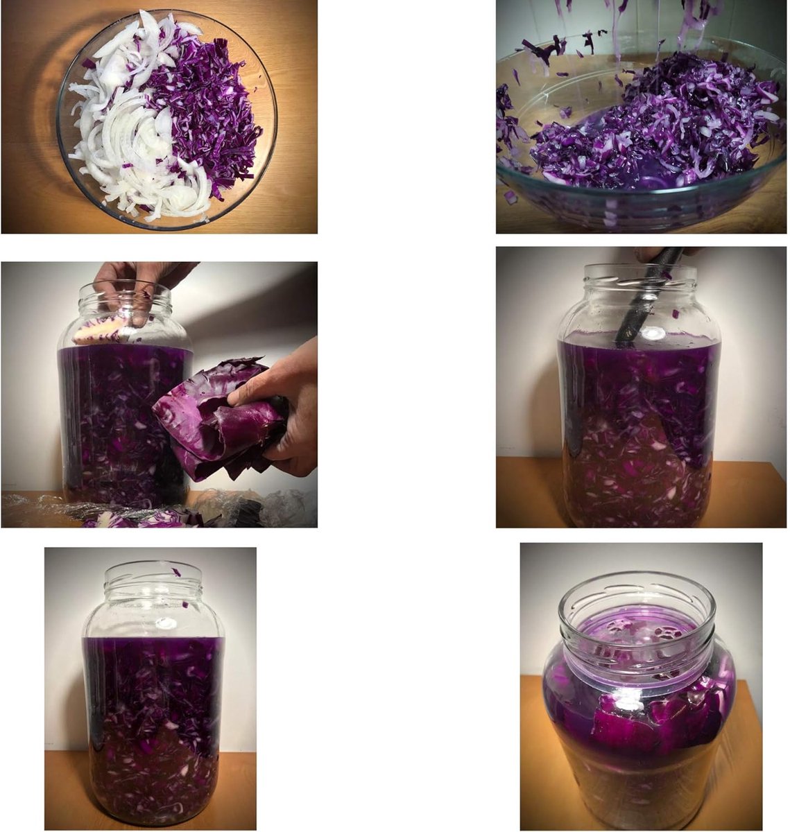 Pots with lid - 4.25 liter fermentation pot for making kombucha, kimchi, kefir - wide mouth jar for canning, fermentation - (2 GLASSES WITH 4.25 LITER)