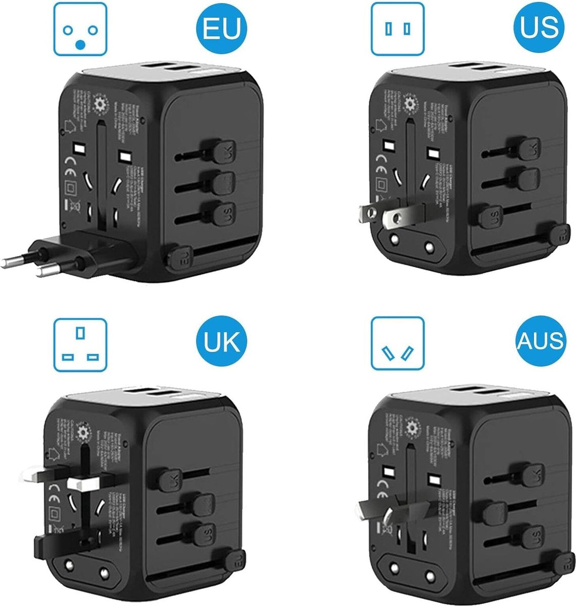 ShopGlobe - Wereldstekker - Reisadapter - Reisstekker - Omvormer