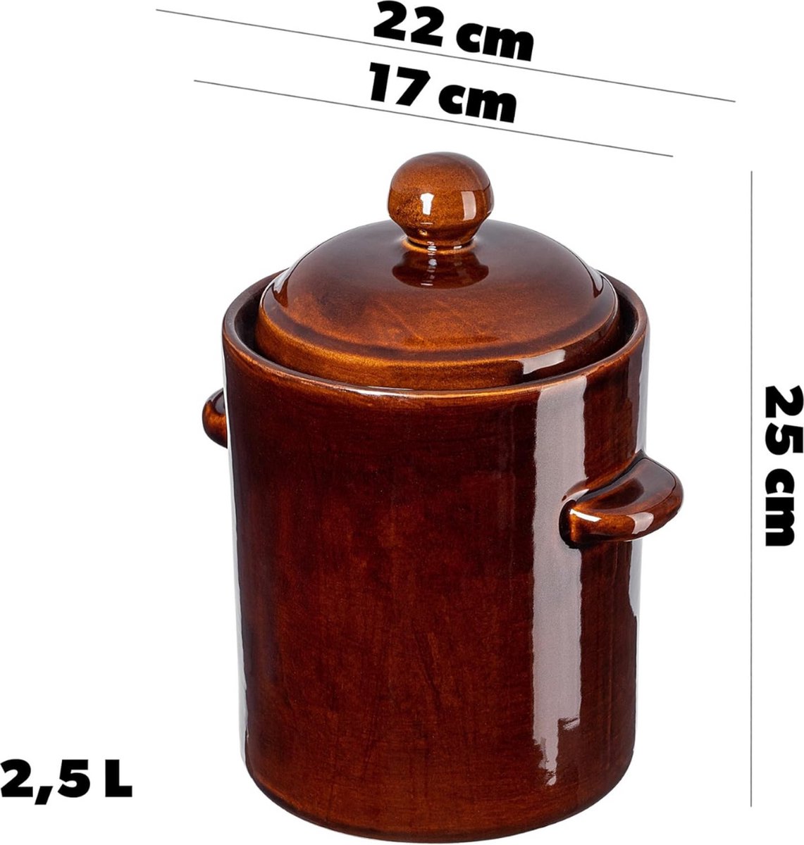 Fermentatiepot - Fermenteren - Fermentatiepot - Zuurkoolpot - Weckpot - Must have voor het inmaken van groente!