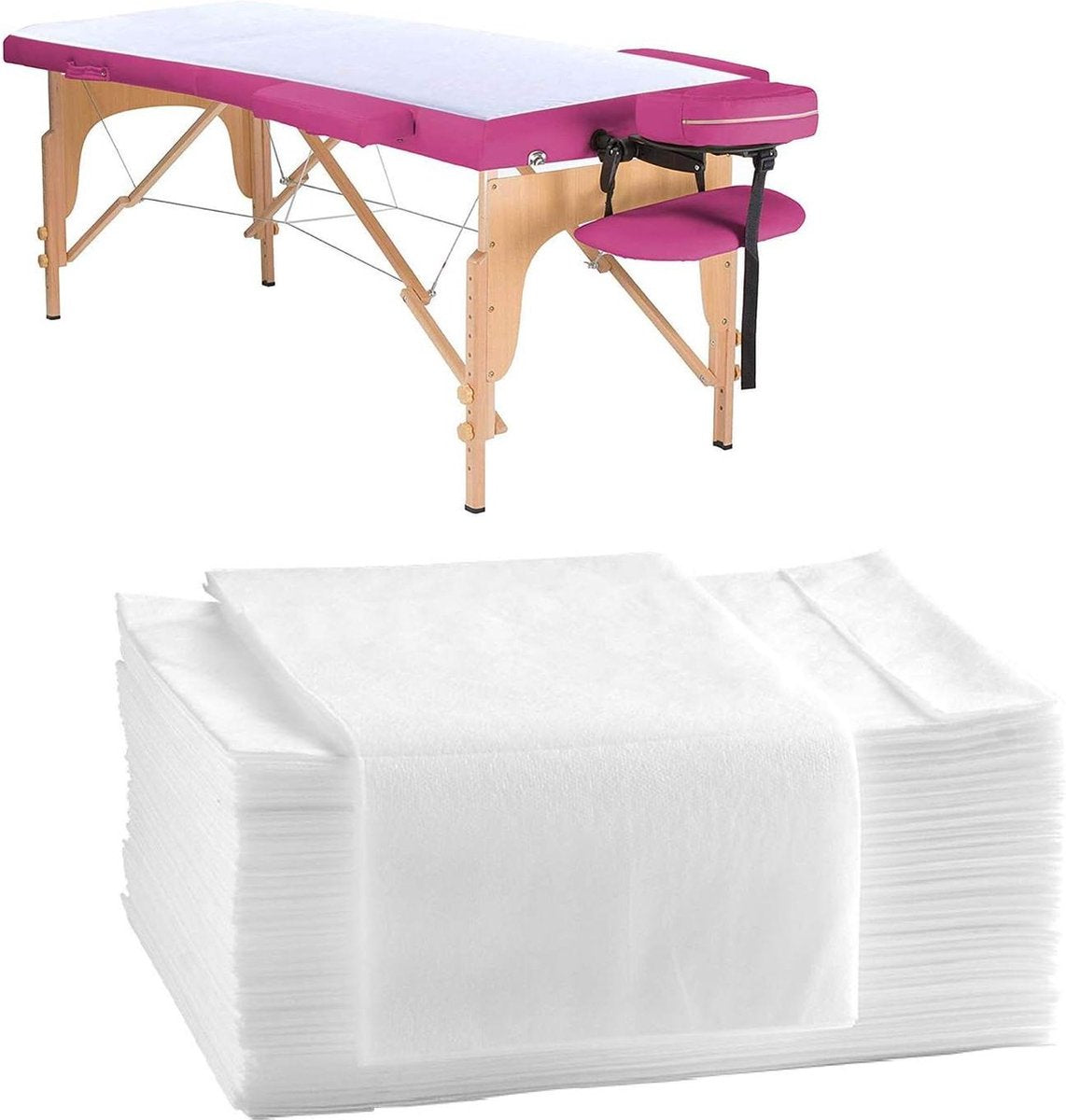 Non-woven Waterdicht-oliebestendig Wegwerp Bed Sheet voor Schoonheidssalon SPA - Tattoo Massage Tafel - 80x180cm - 20st