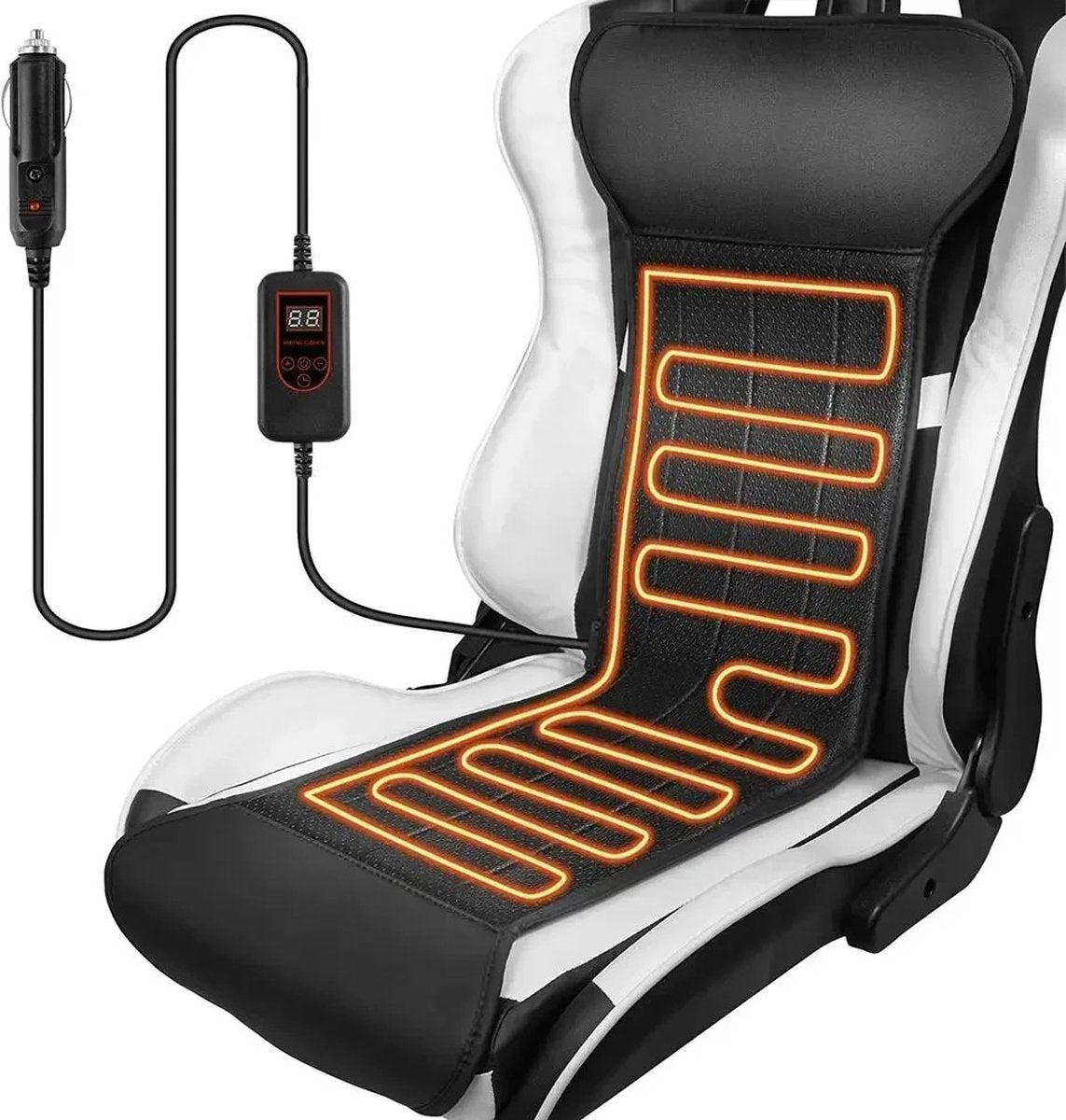 vanBoni Autostoelverwarming - Autostoel Verwarming Kussen - Elektrische Auto Accessoires Verwarming - Instelbare Temperatuur - Oververhittingsbeveiliging - 12V
