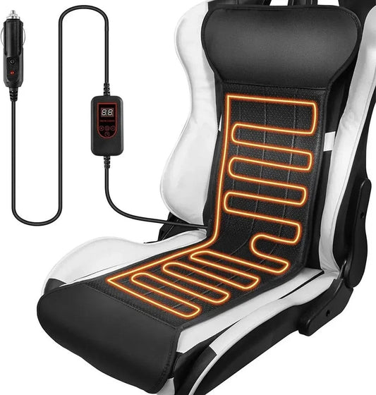 vanBoni Autostoelverwarming - Autostoel Verwarming Kussen - Elektrische Auto Accessoires Verwarming - Instelbare Temperatuur - Oververhittingsbeveiliging - 12V