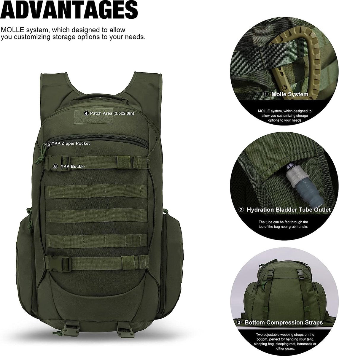 35L Backpack Men Tactical Hiking Backpacks Outdoor Survival Gear Trekking Backpacks Travel Backpack