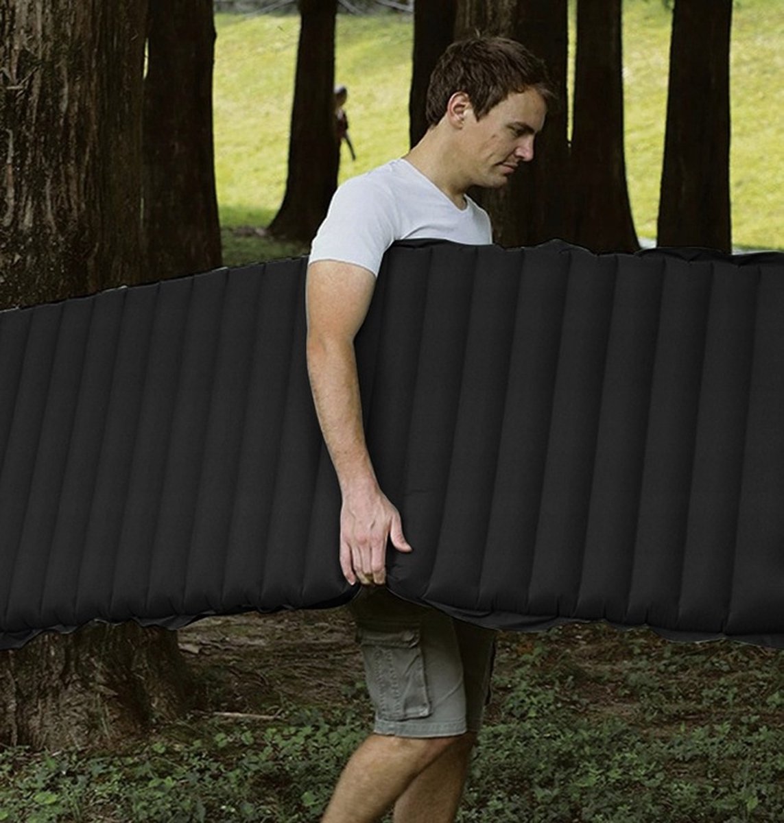 Quality Sleeping Mat with Built-in Pump 12cm Thick - Comfortable Air Mattress - Self-inflating with Foot Pump - TPU+80D Nylon - Airbed with Built-in Pump - Air Mattress with Built-in Pump