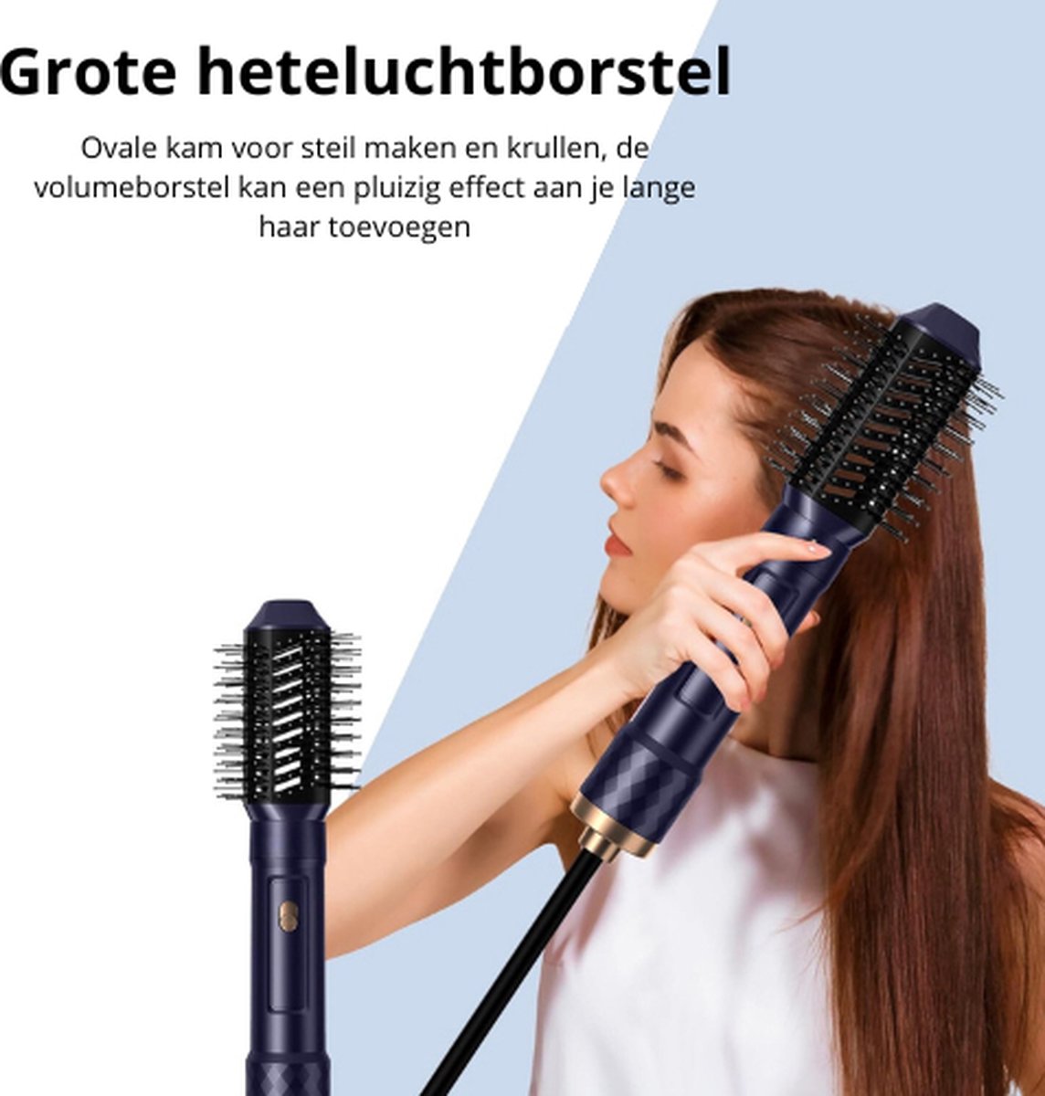 Hot Air Brush Set - 6in1 Air Styler - Hair Dryer with Brush - Blow Dryer Brush - Curling Brush - Straightening Brush - Thermal Brush - Hair Dryer