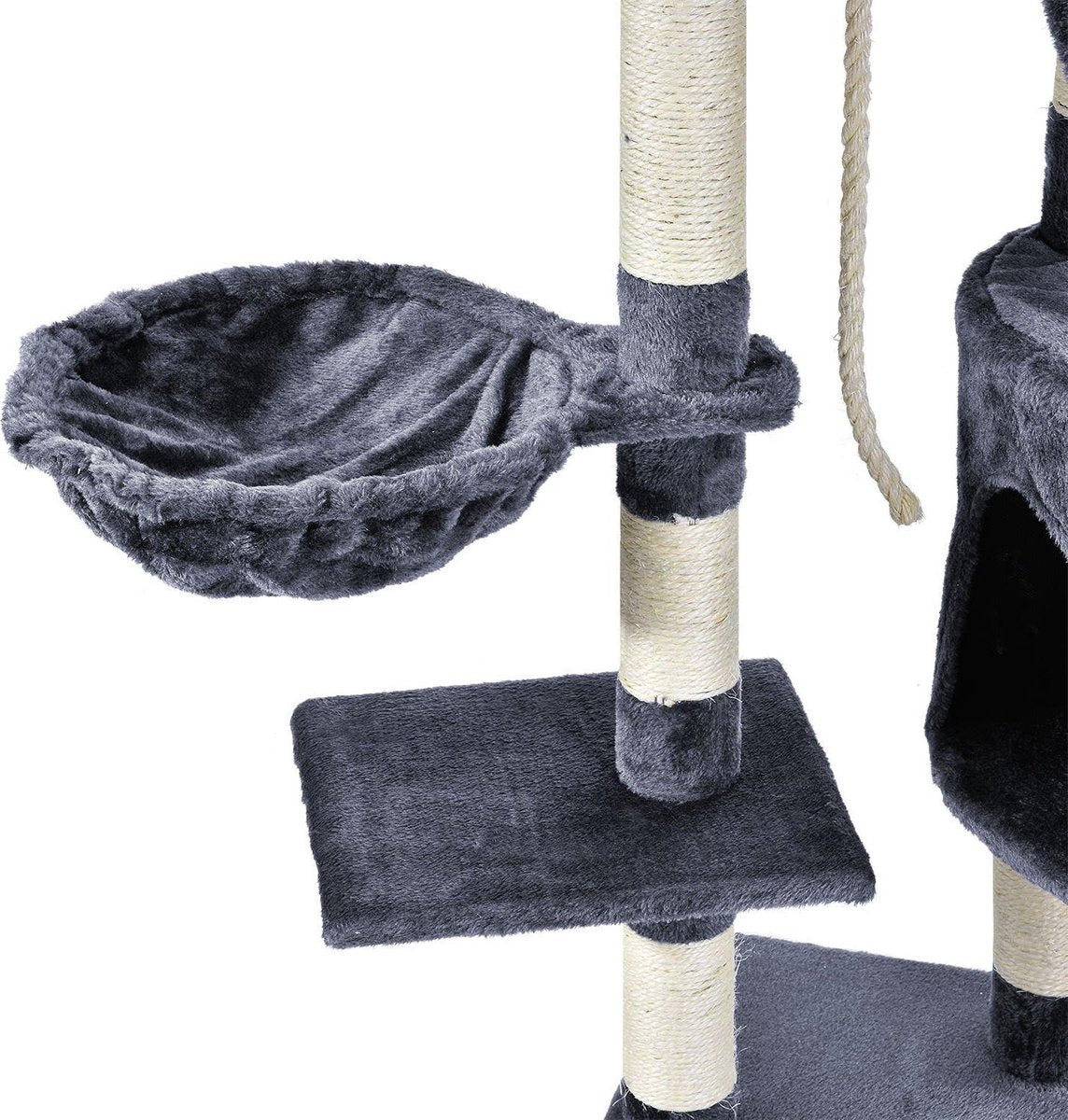 Katten krabpaal Buffy - 118 x 50 x 40 cm - Grijs