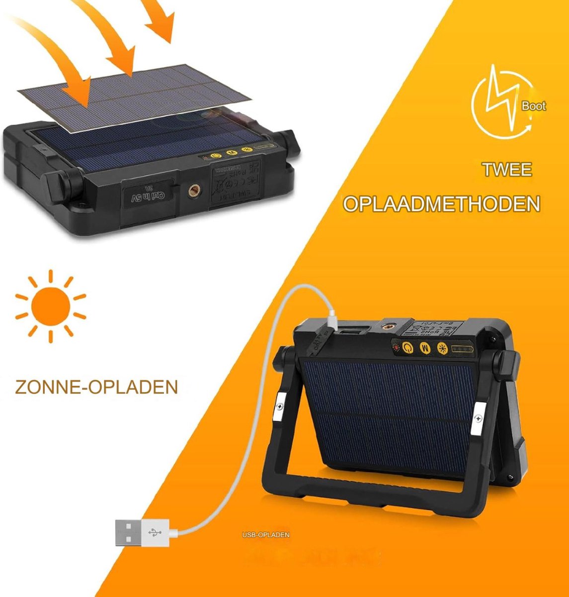 Camping Lantaarn - Tentlamp - Outdoor - LED Lamp - Buitenlantaarn - Ophangbaar - Oplaadbaar