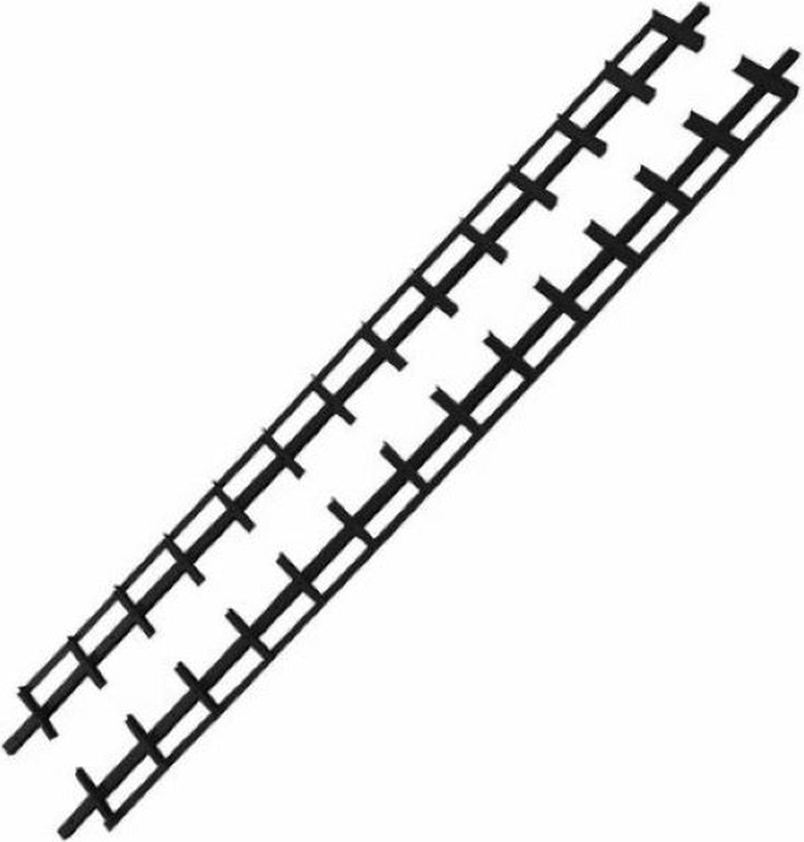 Flex fence draaibare lamellen - 95 cm - zwart RVS - 2 stuks