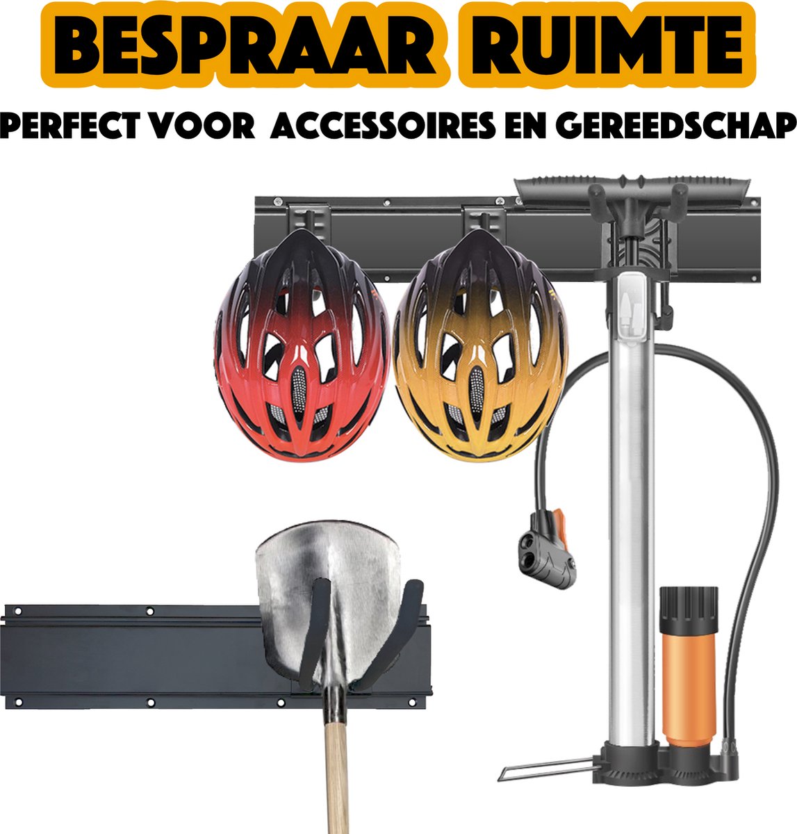 Bike suspension system for bike accessories and garage tools - bike rack - bike lift - wall mount bike - bike hook - bike suspension bracket - bike - including screws and plugs