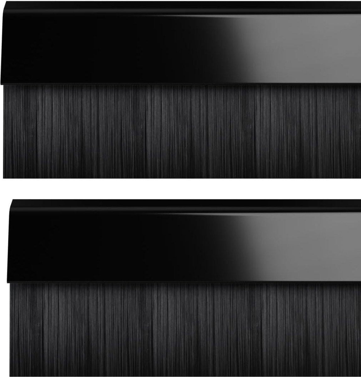 BDS clip onder de deur borstel tochtstrip zwart 914 mm set van 2 stuks - Stormguard 02am0010914bl