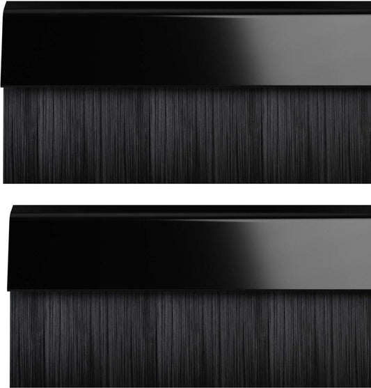 BDS clip onder de deur borstel tochtstrip zwart 914 mm set van 2 stuks - Stormguard 02am0010914bl