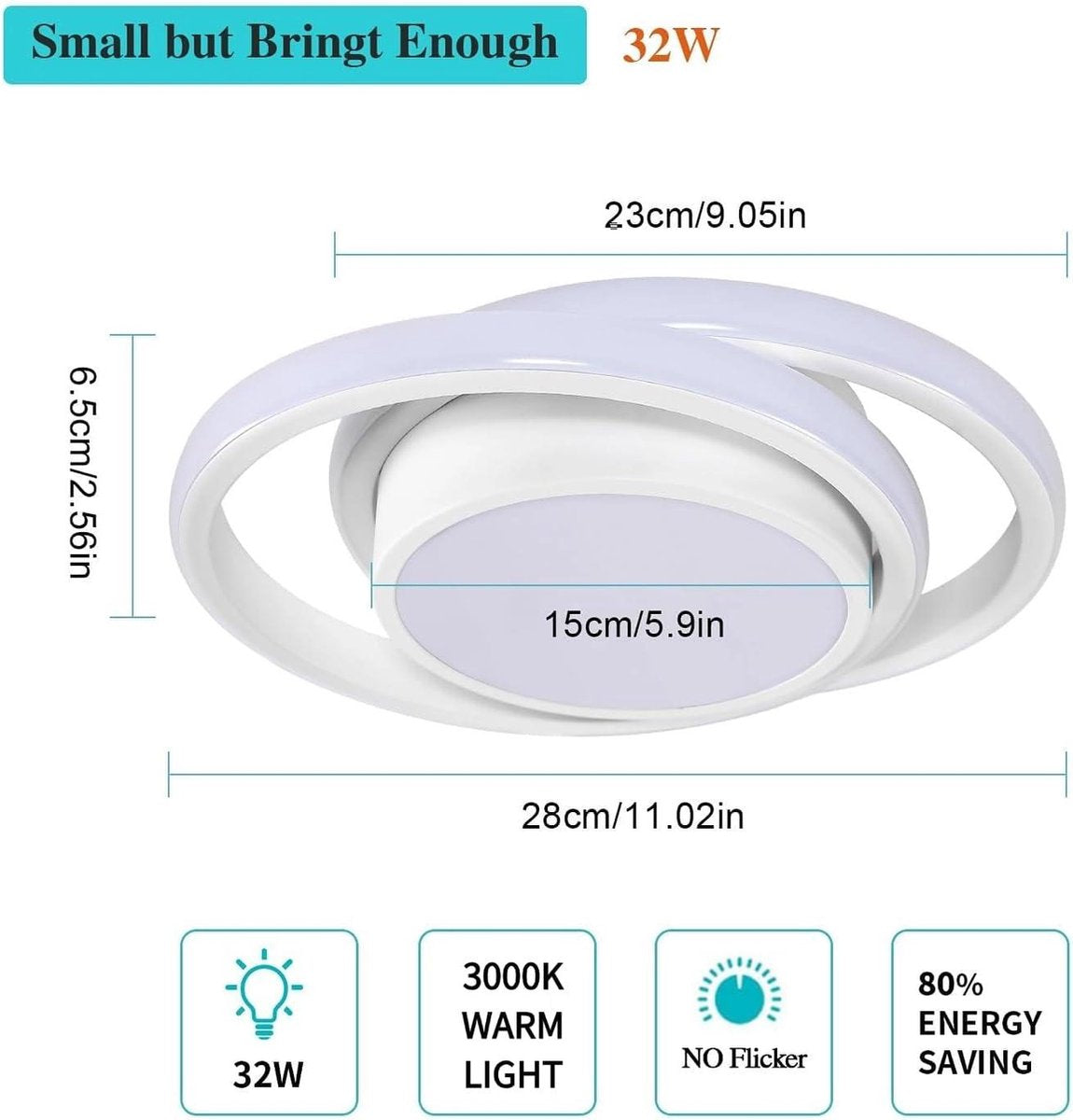 Bathroom Ceiling Light - Bathroom Lamp Ceiling LED Ceiling Light Round Warm White 3000K 32W 2350LM Modern LED Ceiling Light for Hallway Kitchen Bedroom Living Room