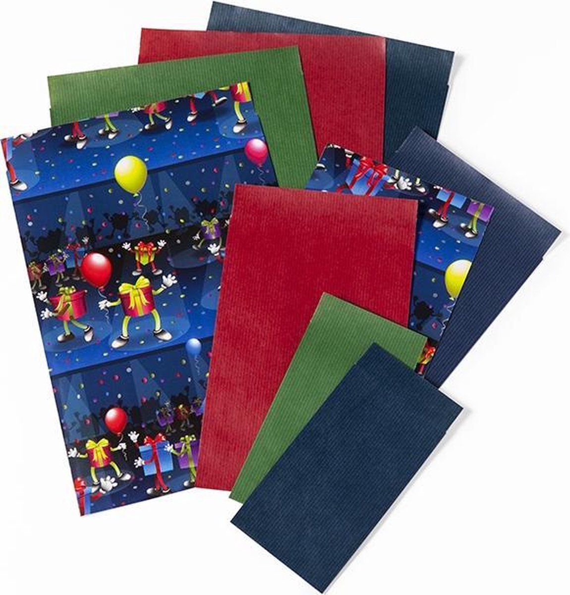 Papieren zakjes - cadeauzakjes 17x25cm feest per 200 stuks
