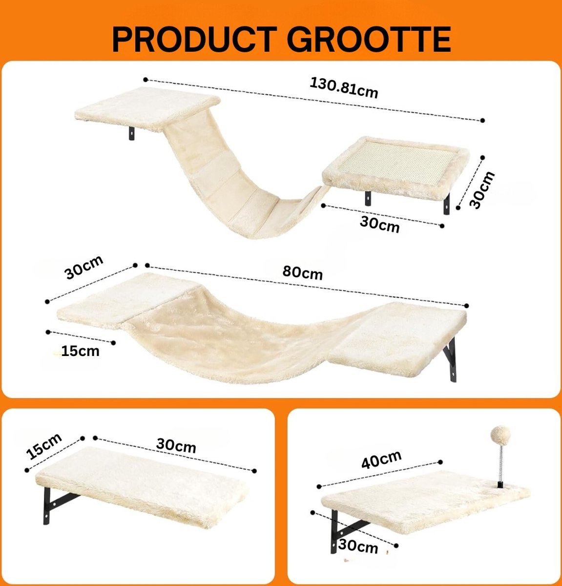 Cat Climbing Wall - Cat Climbing Wall - Climbing Wall Cat - Cat Wall Furniture - Grey