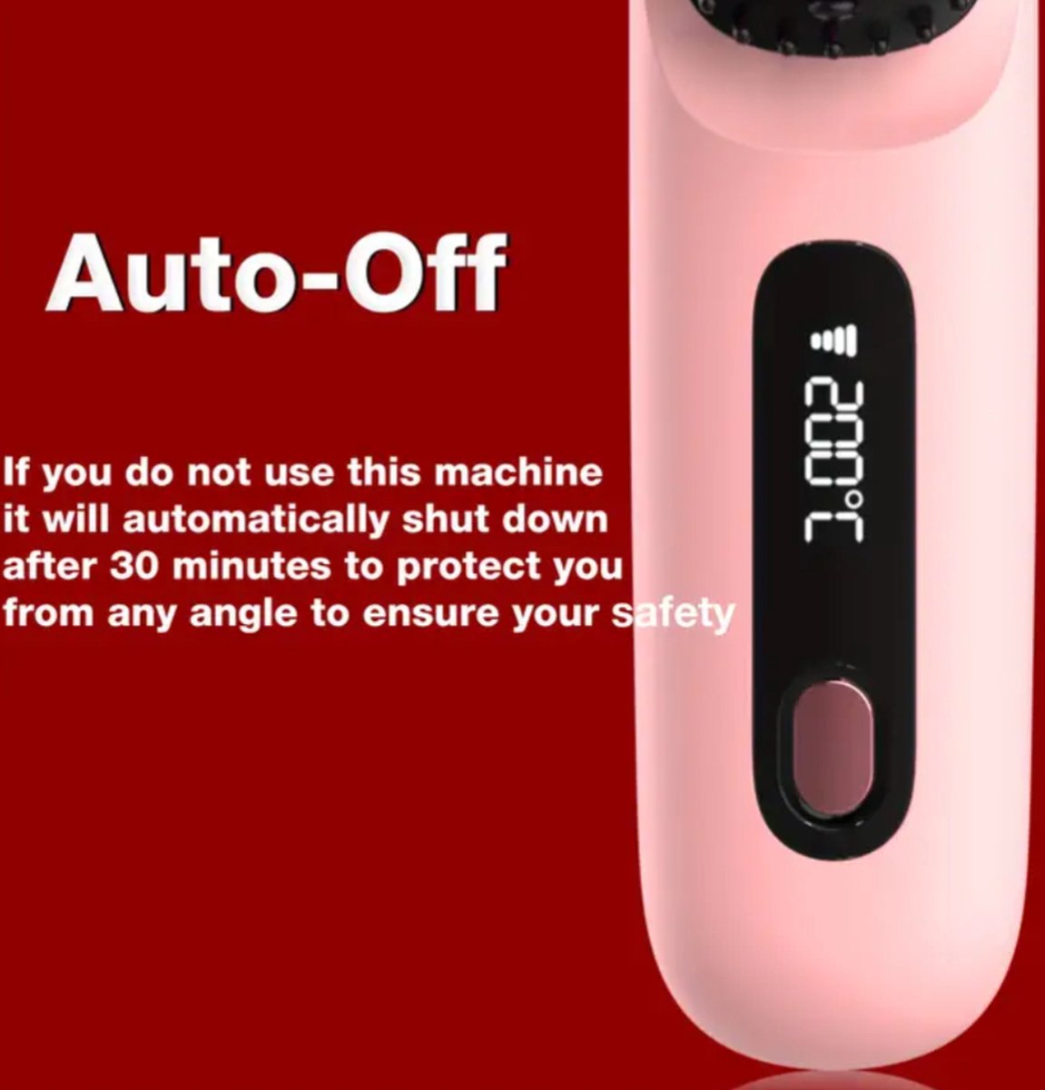 ROZE Draadloze Haarstijlborstel, Draagbare Negatieve Ionen Hete Kam Met USB Oplaadfunctie, Snelle Verwarming 3 Temperatuurinstellingen Anti-Verbranding, 20 Minuten Automatische Uitschakeling, Voor Reizen Dagelijks Gebruik