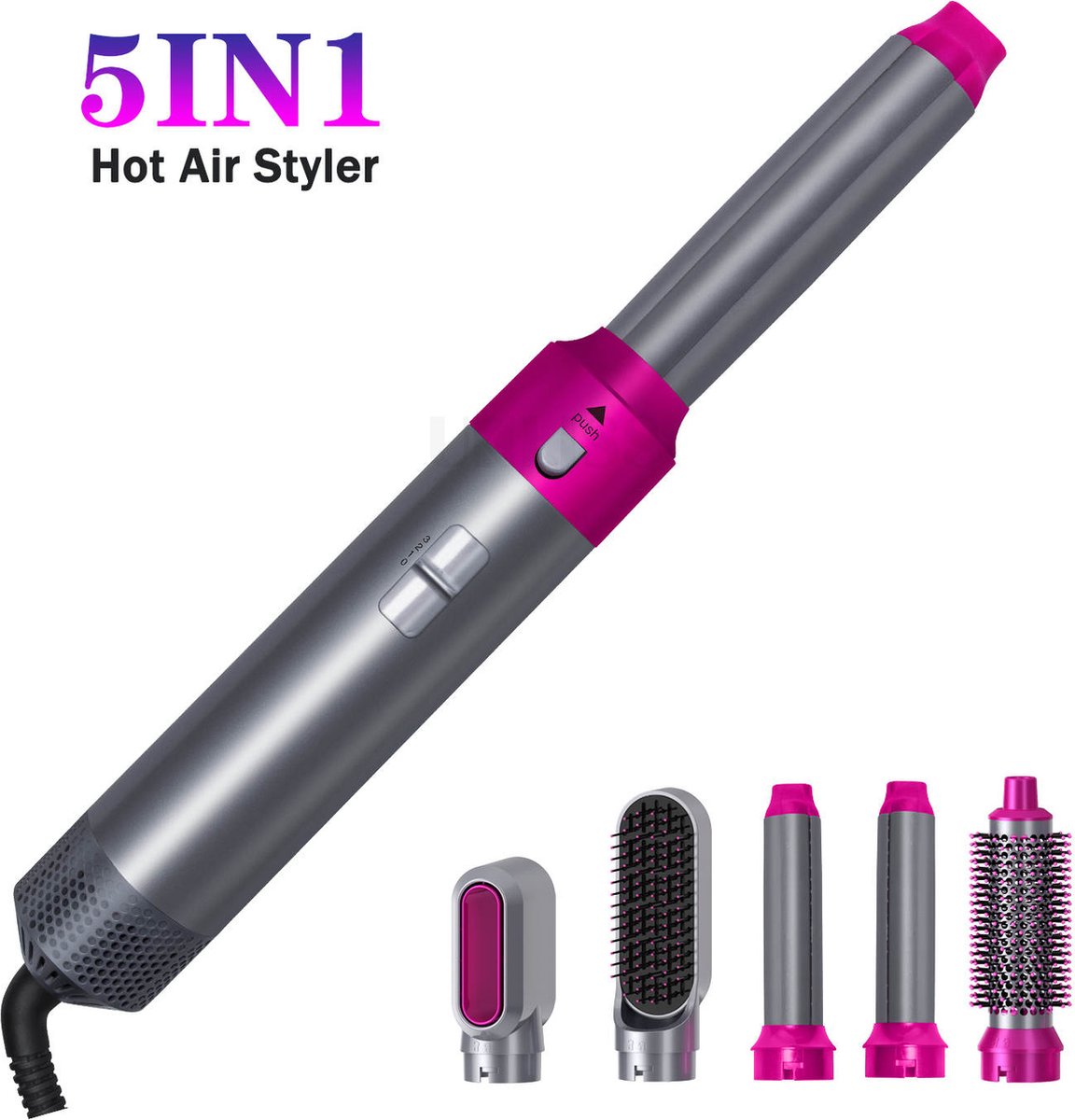 Kwaliteit Toppers® Airstyler Krultang 5-in-1 Multistyler Föhn - Föhnborstel - Hairwrap - TikTok - Special 2023 Edition