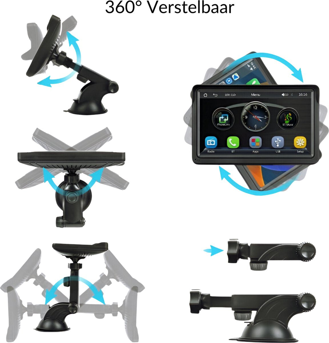 Carplay Dongle & Carplay Scherm Geschikt voor Auto's - Draadloos voor Apple en Android - 7 Inch - Universele Wifi Video Speler - Inclusief Achteruitrijcamera