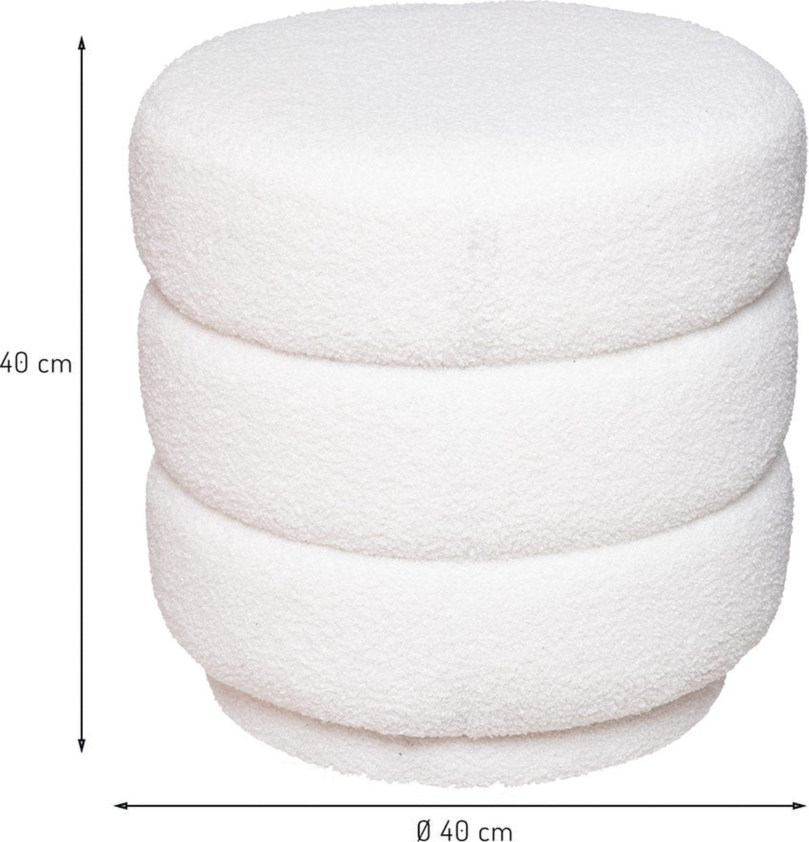 Poef Ø 40 cm Mathis Teddy