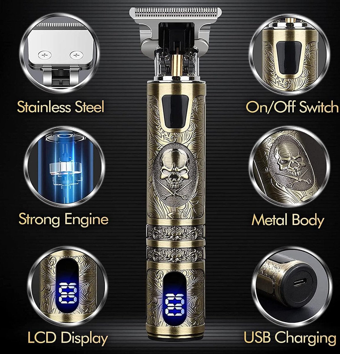 ShopGlobe - Baardtrimmer - Bodygroomer - Tondeuse - Baardtrimmer Mannen