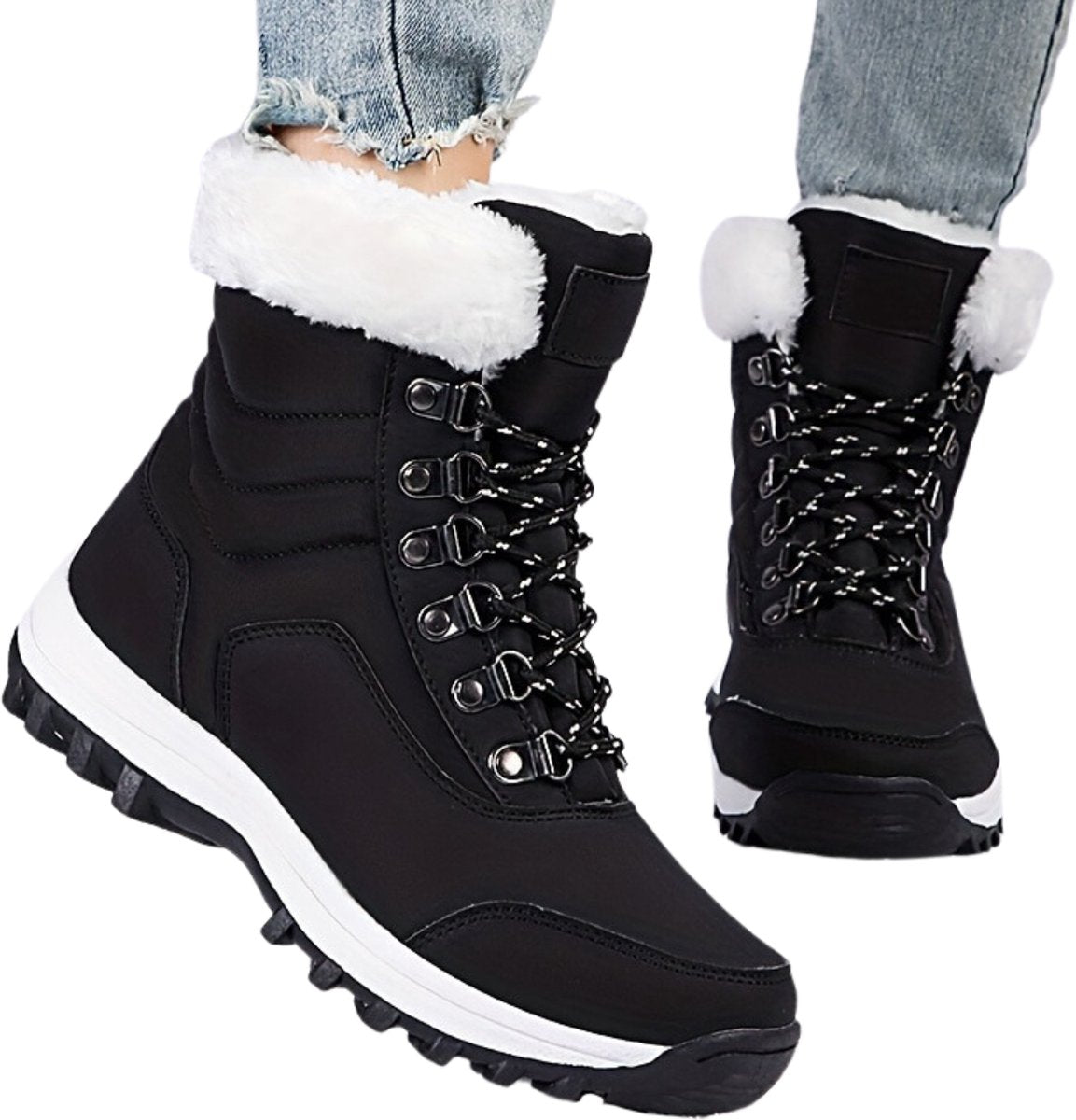 Snowboots - Sneeuwschoenen - Sneeuwlaarzen - Dames - Wintersport - Ski - Ski Gadgets - EU35.5 - Zwart