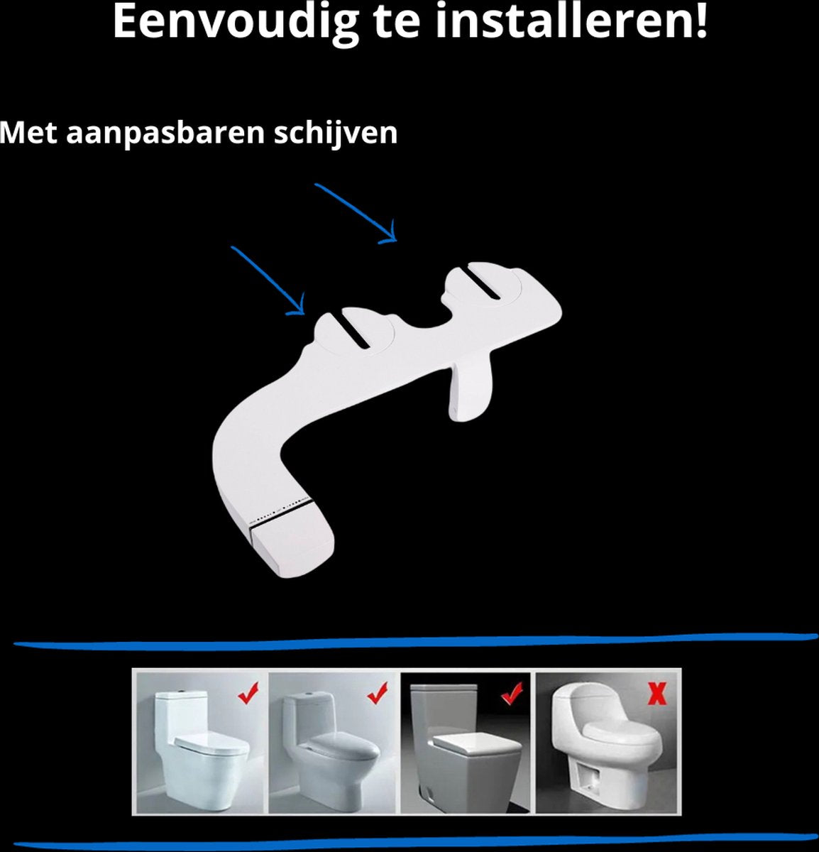 Bidet - 1 jaar garantie - Bidet handdouche - Duurzaam - Goedkope oplossing - Bidet wit - Dubbele sproeikoppen - Toiletpapier - Bidetsproeier - Bidet toilet - Bidets