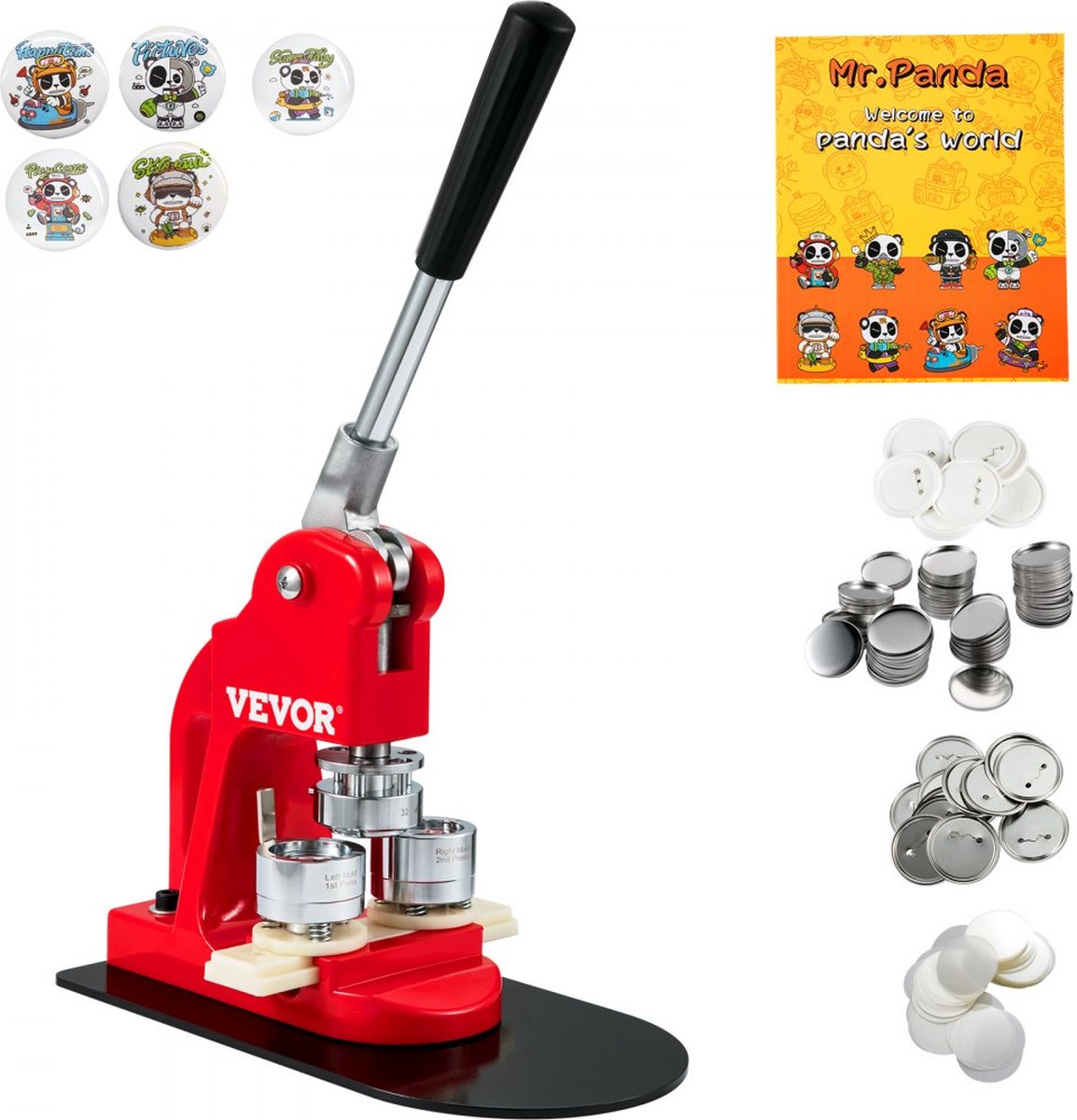 Knopenmachine Badgemachine Button Maker Machine 32mm Badgemaker 500 stuks Badge Pons Pers