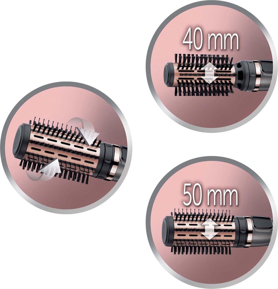 Hair Dryer with Brush - Electric Hair Brush - Curling Brush - Straightening Brush - Brush Hairdryer
