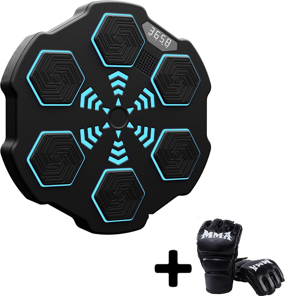 Smart Music Boxing Machine - 8 Training Levels - Includes Gloves - Intelligent Punching Bag - Bluetooth Connection - Digital Boxing Machine with Music - Punching Ball - Box Machine - Level Training - Boxing - Fitness