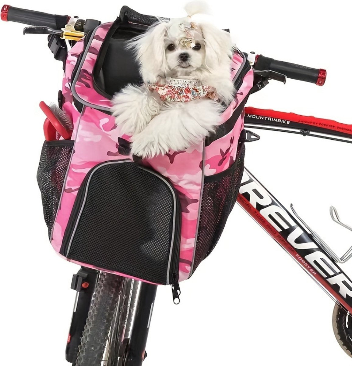 Xerolax Fietsmand Hond - Hondenmand Fiets - Voorop - Fietstas Hond - Hondenfietsmand - Roze