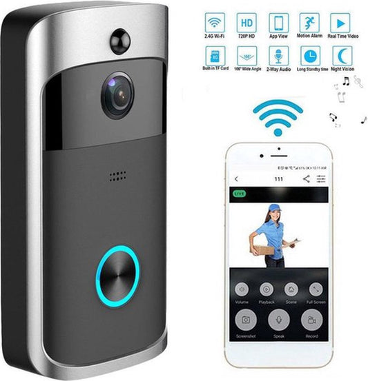 Wireless Video Doorbell with HD Camera and Wifi – Smart Door Bell 1 Receivers Doorbells Bell Push Button Doorbell Sets Wired Alarm Wired Doorbell Wireless Waterproof Chime Push Bell Screen Videophone Security Cameras Video Doorbell Webcam Smart