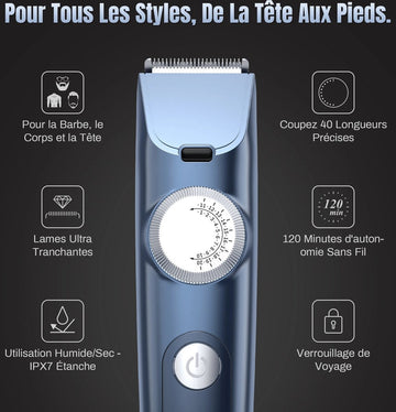 Tondeuse Machine - Waterdicht - Professionele Snoerloze Tondeuse - Elektrische Haar Knippen - Kapper Trimmers - Mannen - Zwart