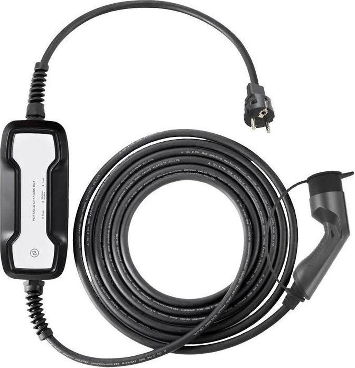 Besen Mobiele Thuislader voor EV - Type 2 Mennekes - 16A 1-fase (3.7 kW) - 5 meter - instelbaar 10A en 16A