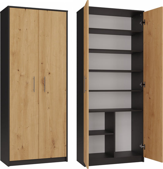 Office cabinet anthracite oak color