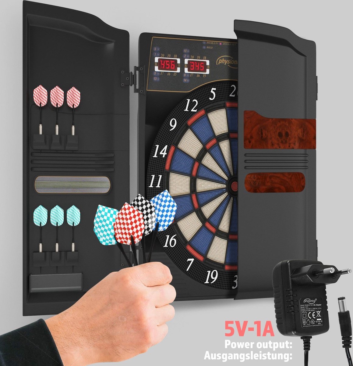 Electronic dartboard - 100 game variations - Incl 12 darts