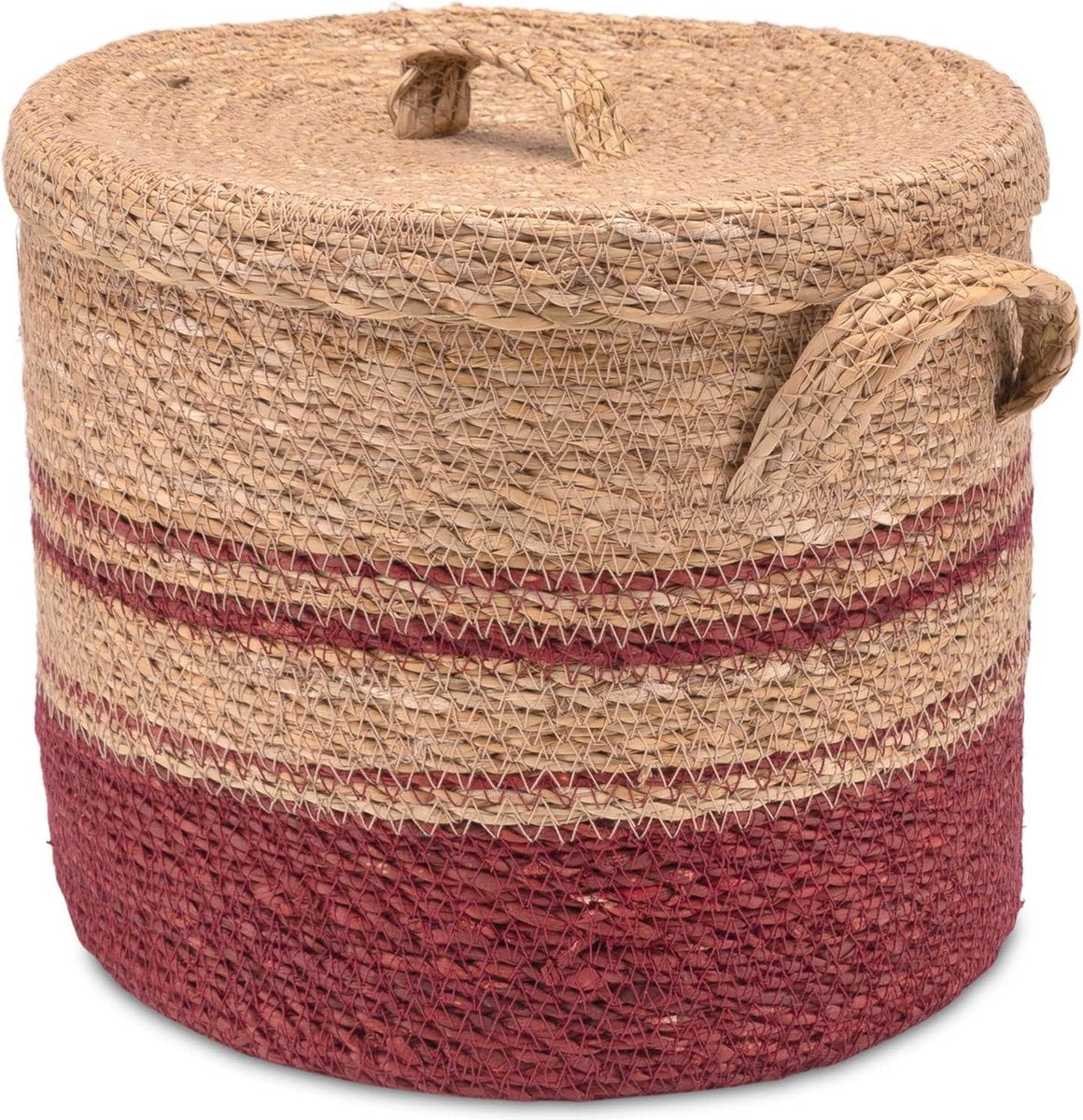 Wicker basket with lid sweet living seagrass basket woven laundry basket decorative baskets boho style storage M Wicker basket with lid sweet living