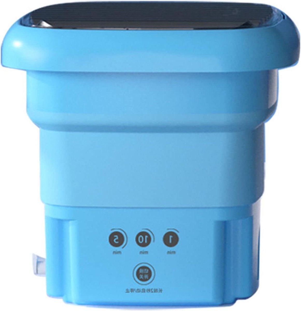 Mini Portable Foldable Washing Machine and Dryer Combo with Blue Light - Drain Basket Tube - Underwear - Socks - Baby Clothes - Travel - Camping - RV - Dorm - Apartment - Blue - Mini Washing Machine