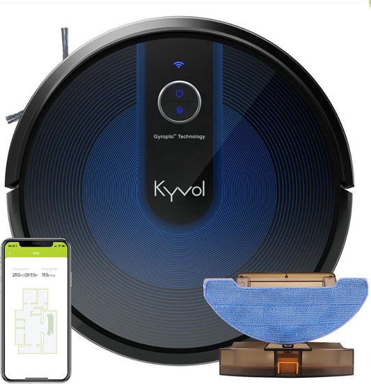 Kyvol E31 smart robotstofzuiger/dweilrobot met oplaadstation - zwart