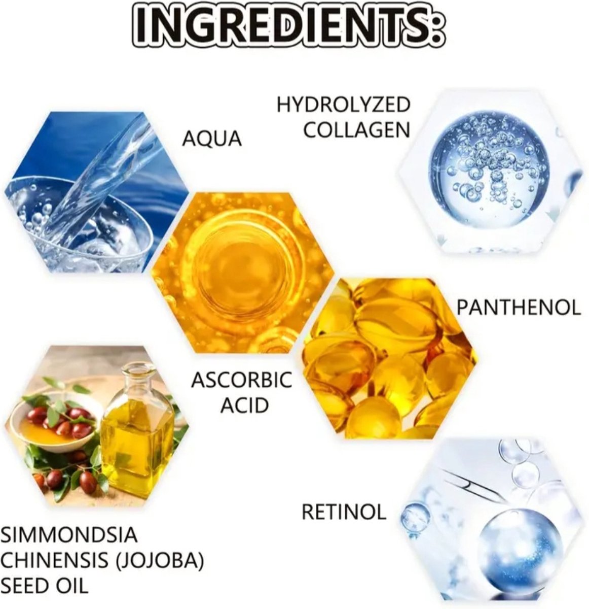 Zeer effectieve collageen en retinol gezichtsverzorging anti-age verstevigt uw huid 100ml