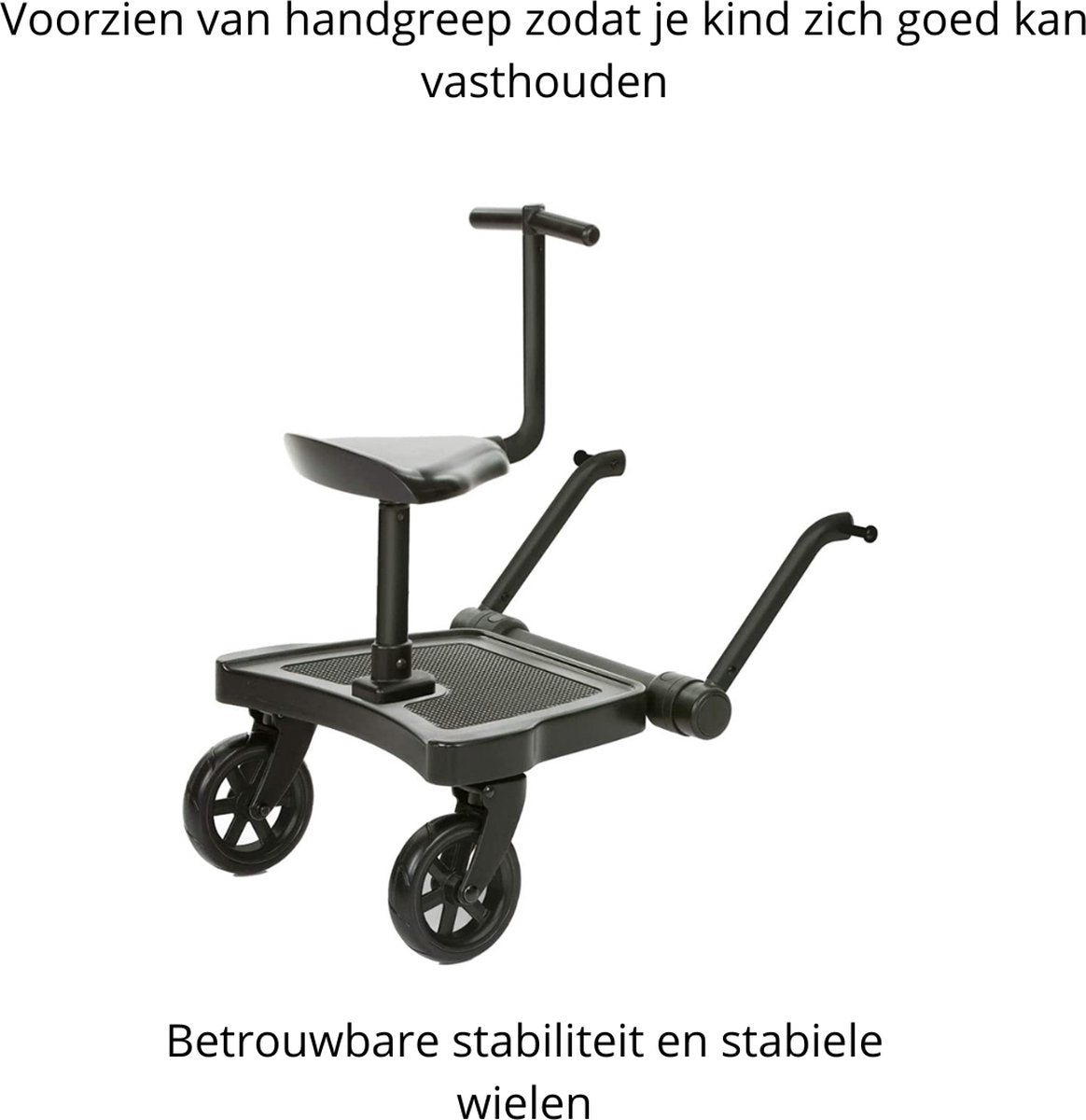 Meerijdplankje - Meerijdplankjes - Meerijplankje - Met Zitje - Voor Kinderwagen - Universeel
