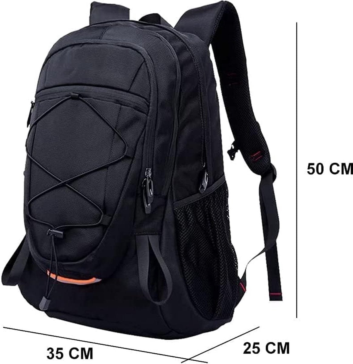 Backpack for men, 40 litre, hiking backpack, trekking backpack, waterproof travel backpack, unisex, adults, water-resistant, outdoor backpack for climbing, camping, horse riding, travel, Black 40L